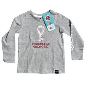 NWT | FIFA World Cup Qatar 2022 Official Long Sleeve Shirt | Grey | 3T